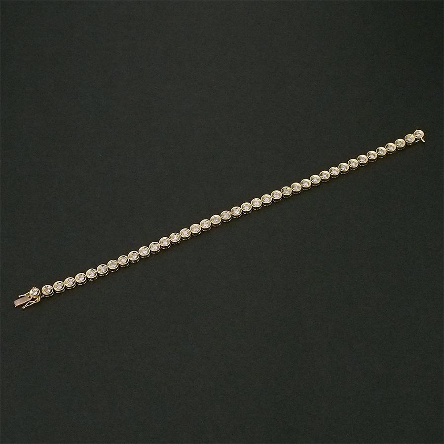 ダイヤモンド/2.00ct テニス ブレスレット K18YG : インペリアル 