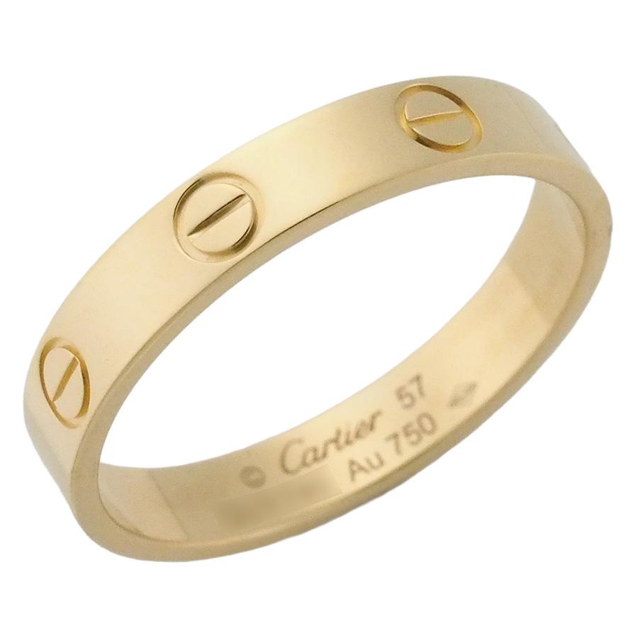 カルティエ ミニラブ リング K18YG #57 箱・証明書付 : インペリアル