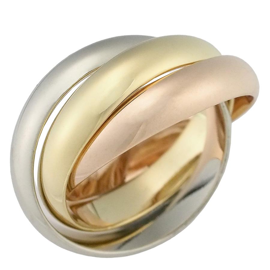 【カルティエ/Cartier】 トリニティリング 9号 K18YG/WG/PG Cartier（カルティエ） トリニティ リング 指輪 9号 18金 K18イエロー