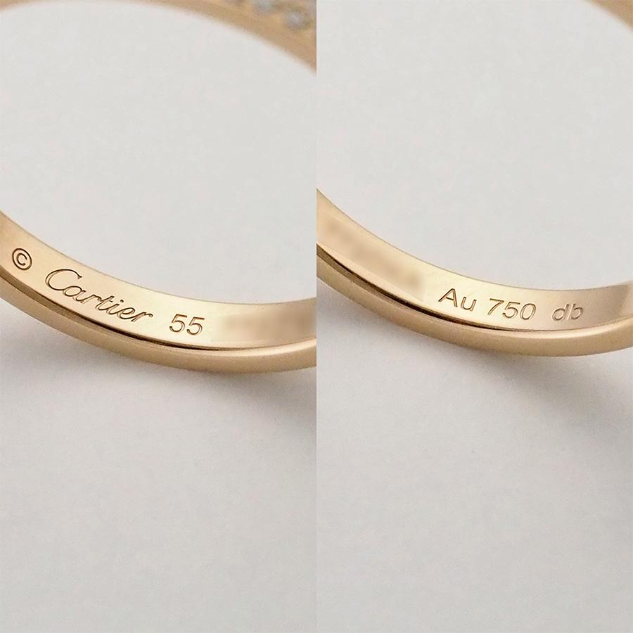 カルティエ ダイヤモンド ミニラブ パヴェ リング K18PG #55 国内正規