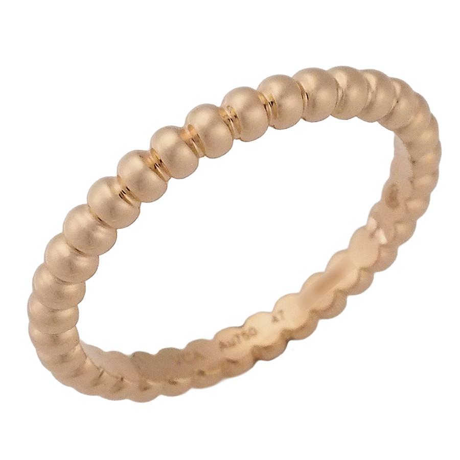 美品　ヴァンクリーフ&アーペル　ペルレ　スモール　リング　K18WG #52 ヴァン クリーフ＆アーペル ペルレスモール リング VCARN33047 K18PG