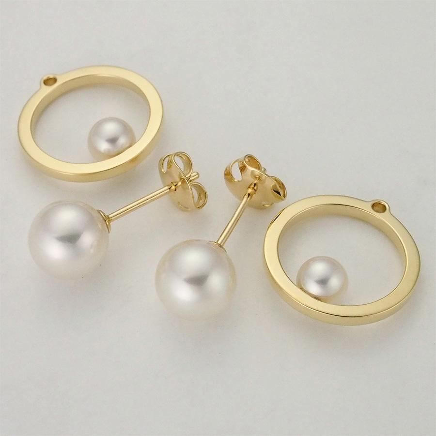 TASAKI　ピアス　パール　あこや真珠 タサキ アコヤパール キネティック ピアス K18YG 箱・証明書付