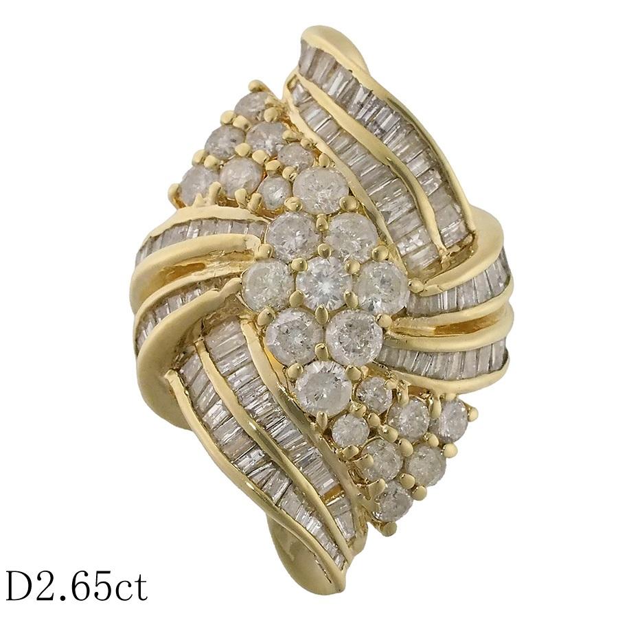 ダイヤモンド/2.65ct デザイン リング K18YG 11.5号 : インペリアル