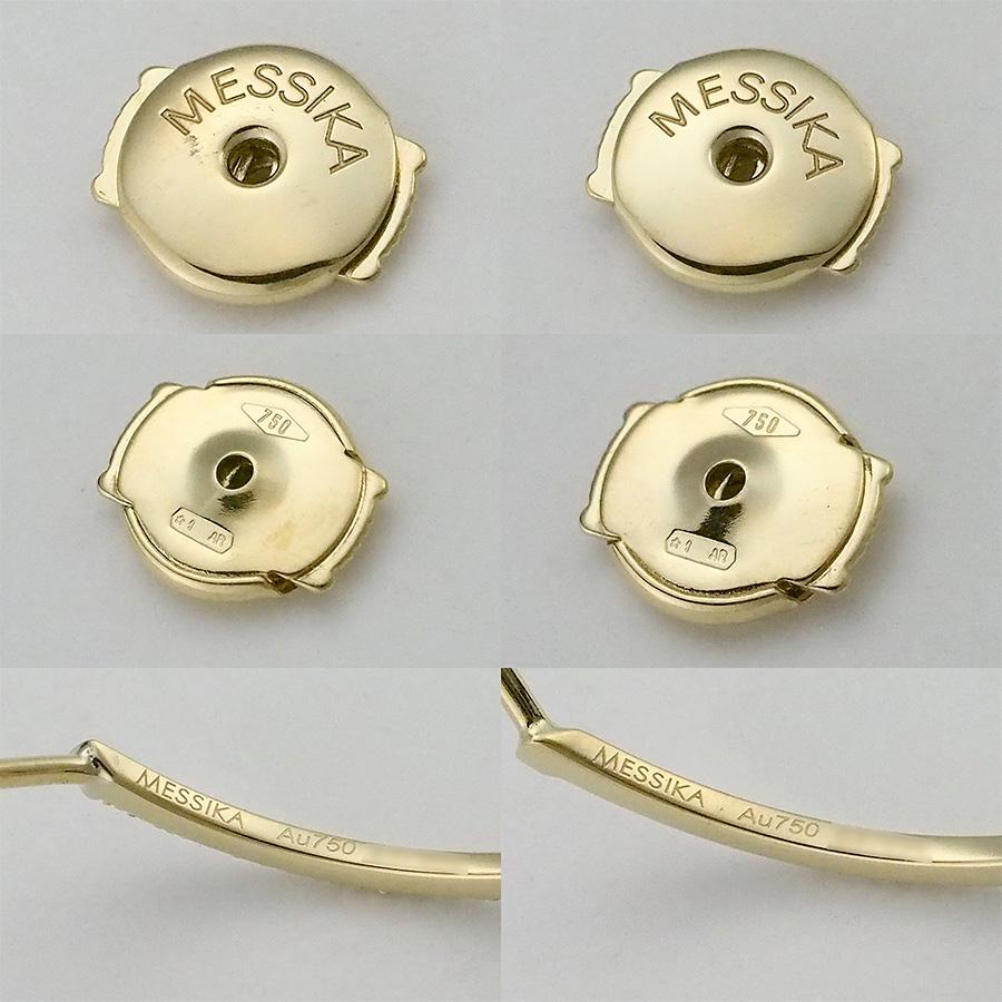 メシカ ダイヤモンド クレオール ギャツビーS ピアス K18YG 箱付 説明