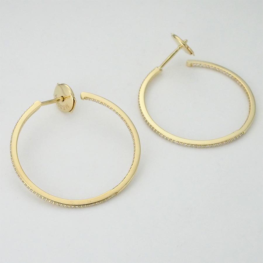 メシカ ダイヤモンド クレオール ギャツビーS ピアス K18YG 箱付 説明 