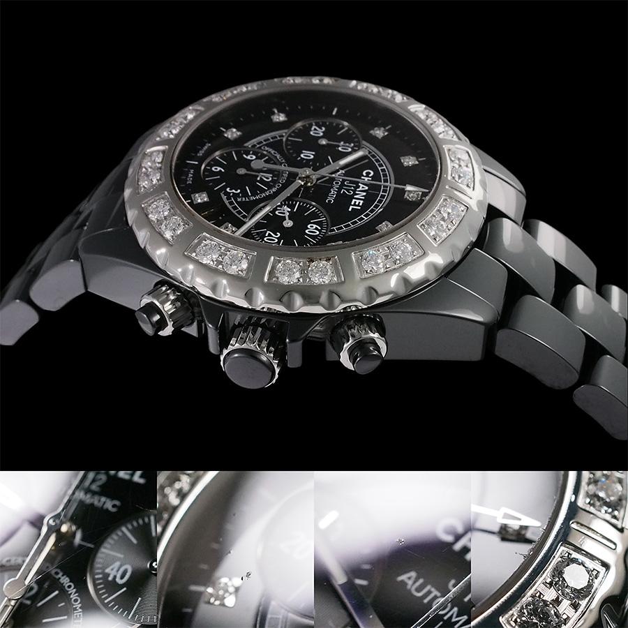 シャネル J12 クロノグラフ 9P純正 アフターダイヤベゼル 新型バックル