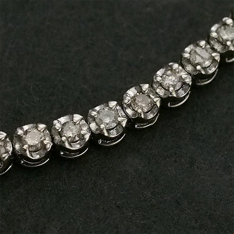 ダイヤモンド/1.00ct テニス ブレスレット K18WG : インペリアル
