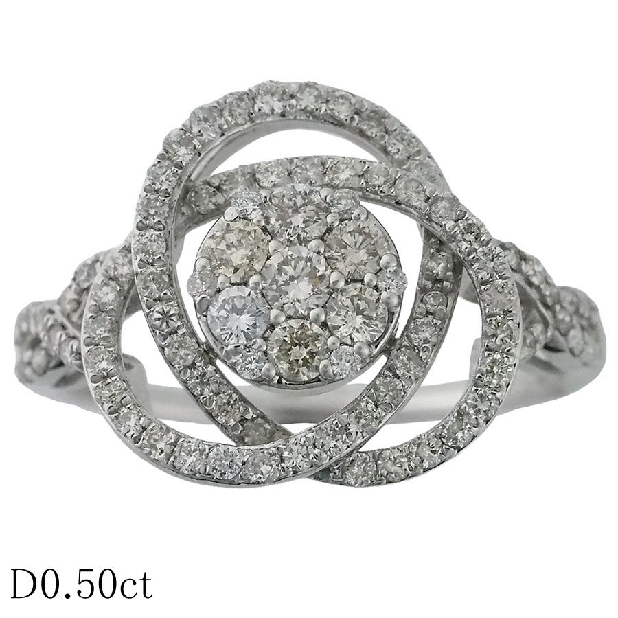 ダイヤモンド/0.50ct デザイン リング K18WG 12号 : インペリアル 