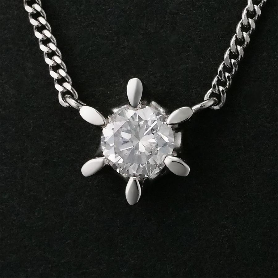 一粒ダイヤモンド/0.385ct ネックレス Pt900/Pt850 : インペリアル 