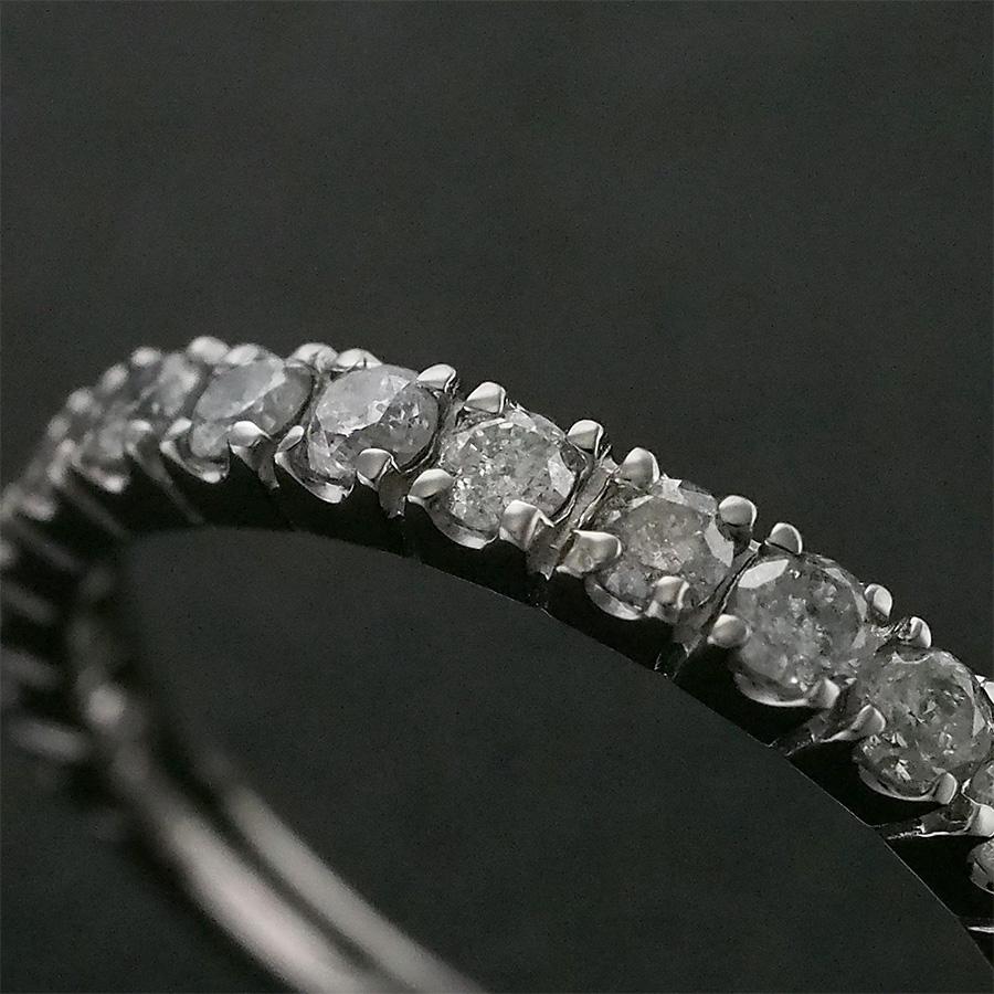 ダイヤモンド/0.50ct ハーフエタニティ リング Pt900 12号