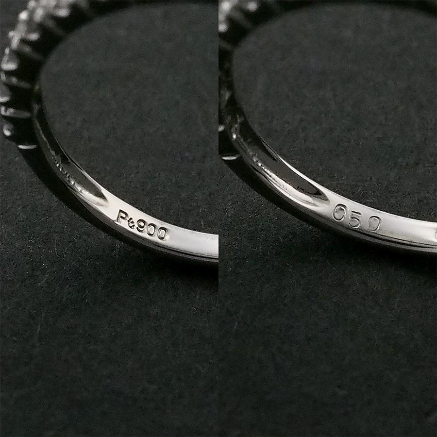 ダイヤモンド/0.50ct ハーフエタニティ リング Pt900 12号