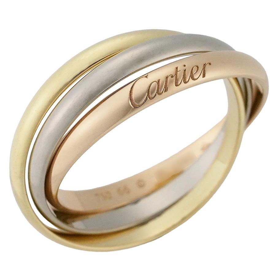 【カルティエ/Cartier】 トリニティリング 9号 K18YG/WG/PG Cartier】カルティエ『K18YG/K18PG/K18WG トリニティ リング SM』9号 1