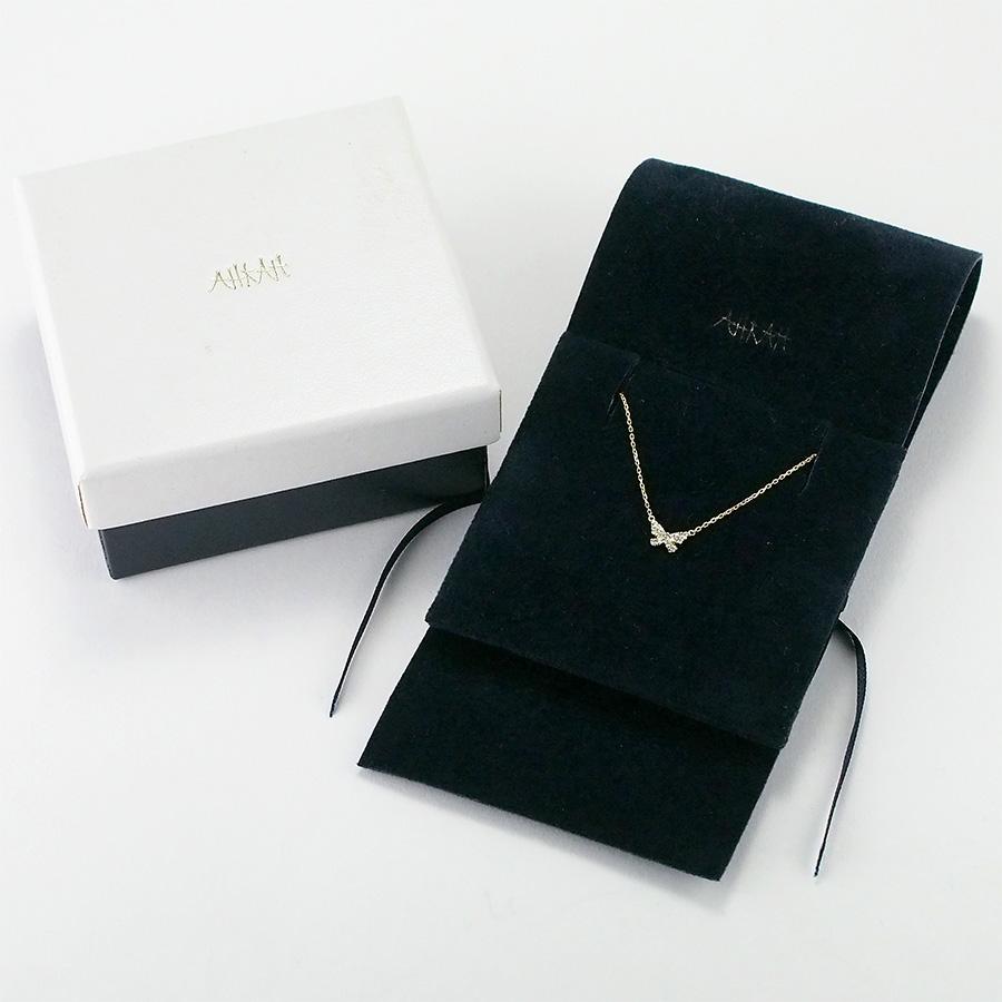 アーカー ダイヤモンド/0.06ct バタフライパヴェ ネックレス K18YG 箱