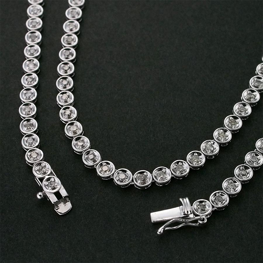 ダイヤモンド/2.00ct テニス ネックレス K18WG : インペリアル - 通販