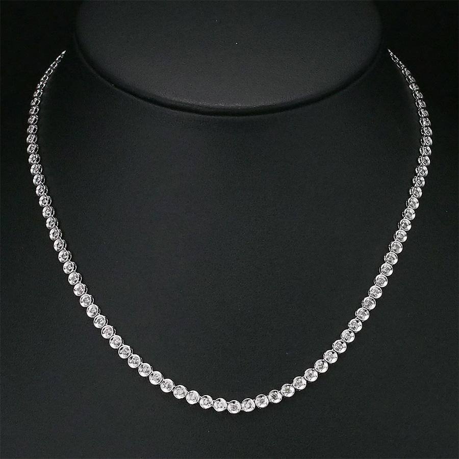 ダイヤモンド/2.00ct テニス ネックレス K18WG : インペリアル - 通販
