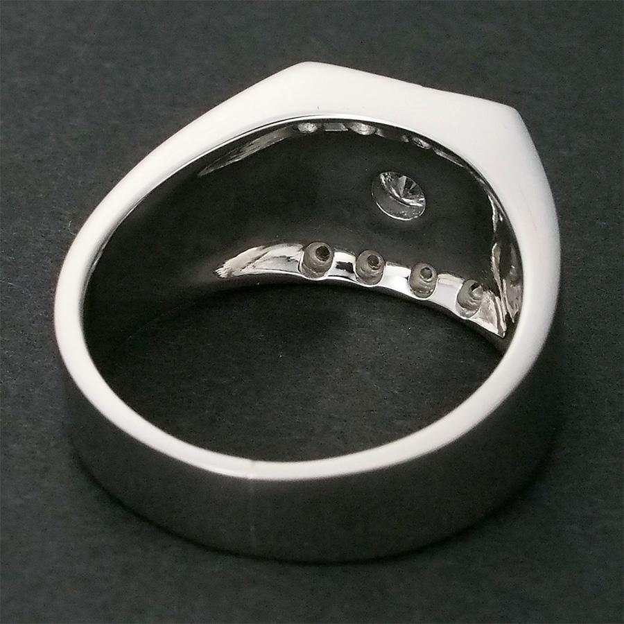 ダイヤモンド/0.440ct 印台 メンズ リング Pt900 K18YG 22号