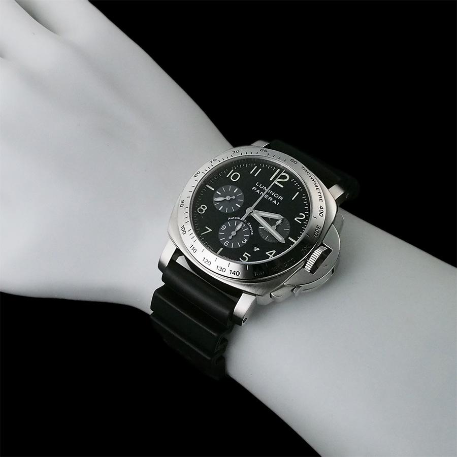 【PANERAI】パネライ ルミノール クロノグラフ PAM00162 自動巻き メンズ_708344【ev20】 パネライ ルミノール クロノグラフ F番 PAM00162 箱・Gカード付