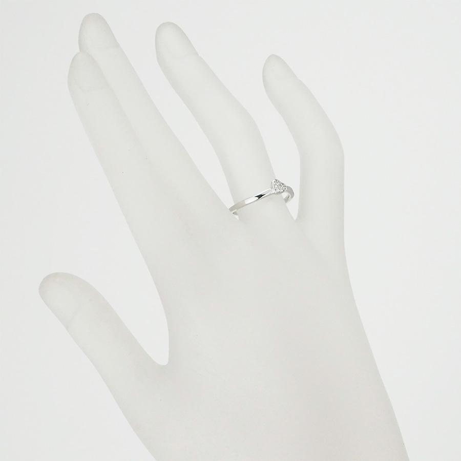 スタージュエリー ダイヤモンド/0.03ct ハート リング K18WG 12.5号