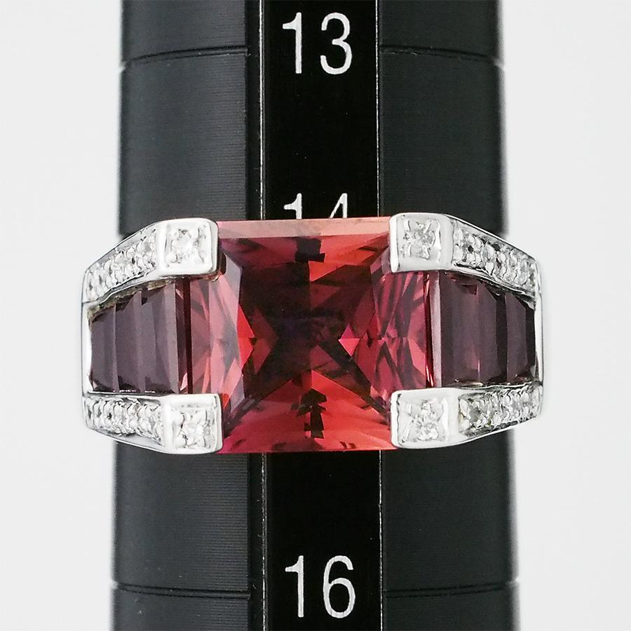ポンテヴェキオ トルマリン/3.76ct ダイヤ/0.18ct リング K18WG 14.5号 ソーティング付_3