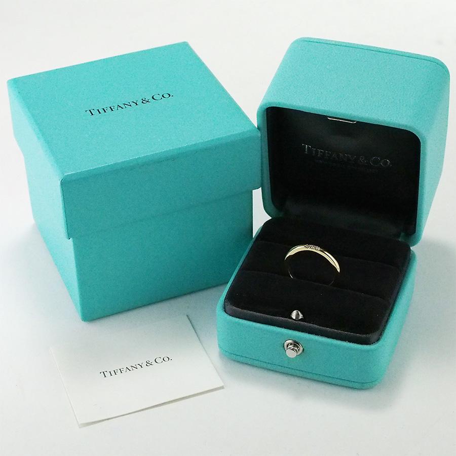 美品 Tiffany & Co.フォーエバー バンドリング4mm 11号 箱無 ティファニー フォーエバー ウェディング バンド リング イエロー