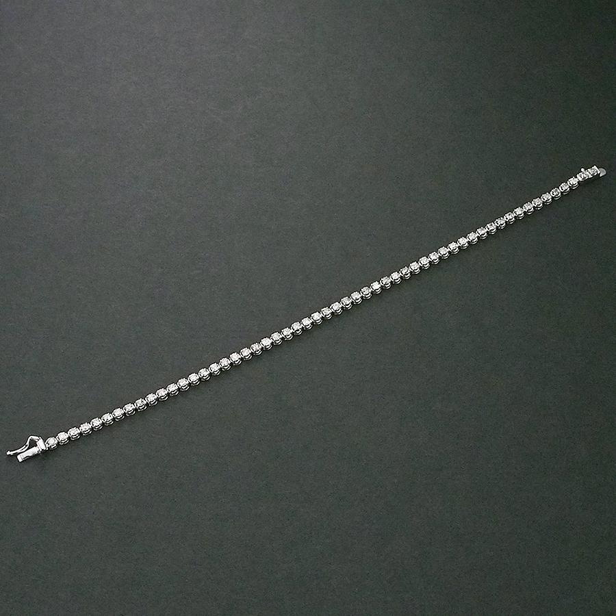 ダイヤモンド/2.00ct テニス ブレスレット K18WG : インペリアル 