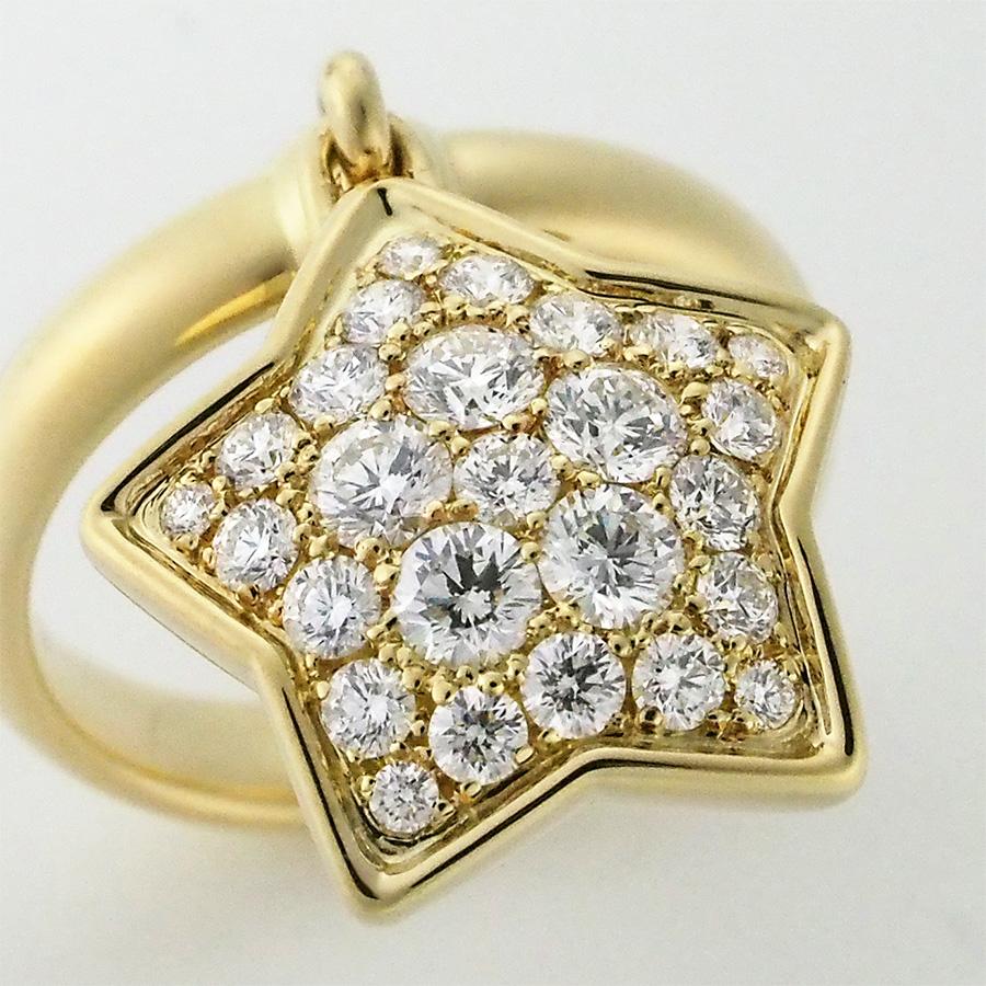 ギメル ダイヤモンド/0.885ct スター リング K18YG/Pt950 10号