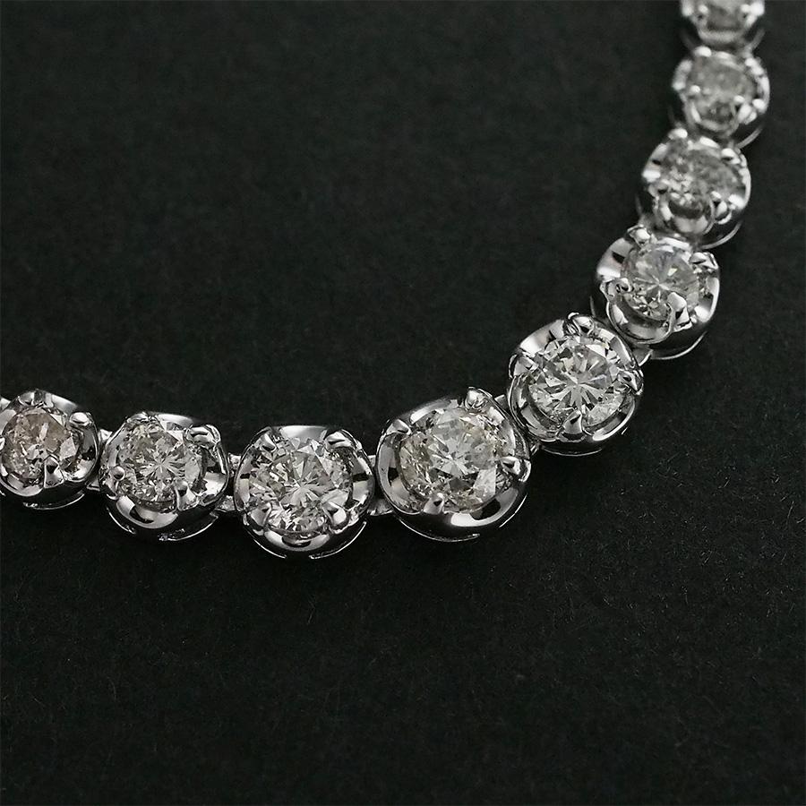 ダイヤモンド/5.00ct テニス ネックレス K18WG : インペリアル - 通販 