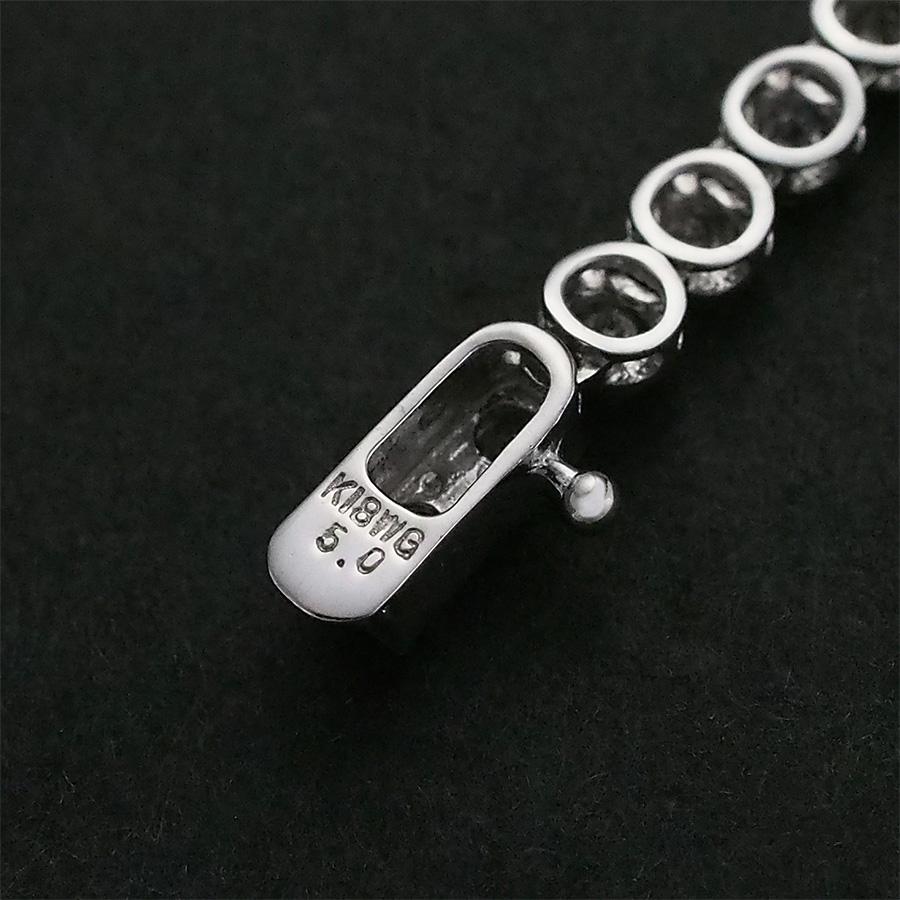 ダイヤモンド/5.00ct テニス ネックレス K18WG : インペリアル - 通販 