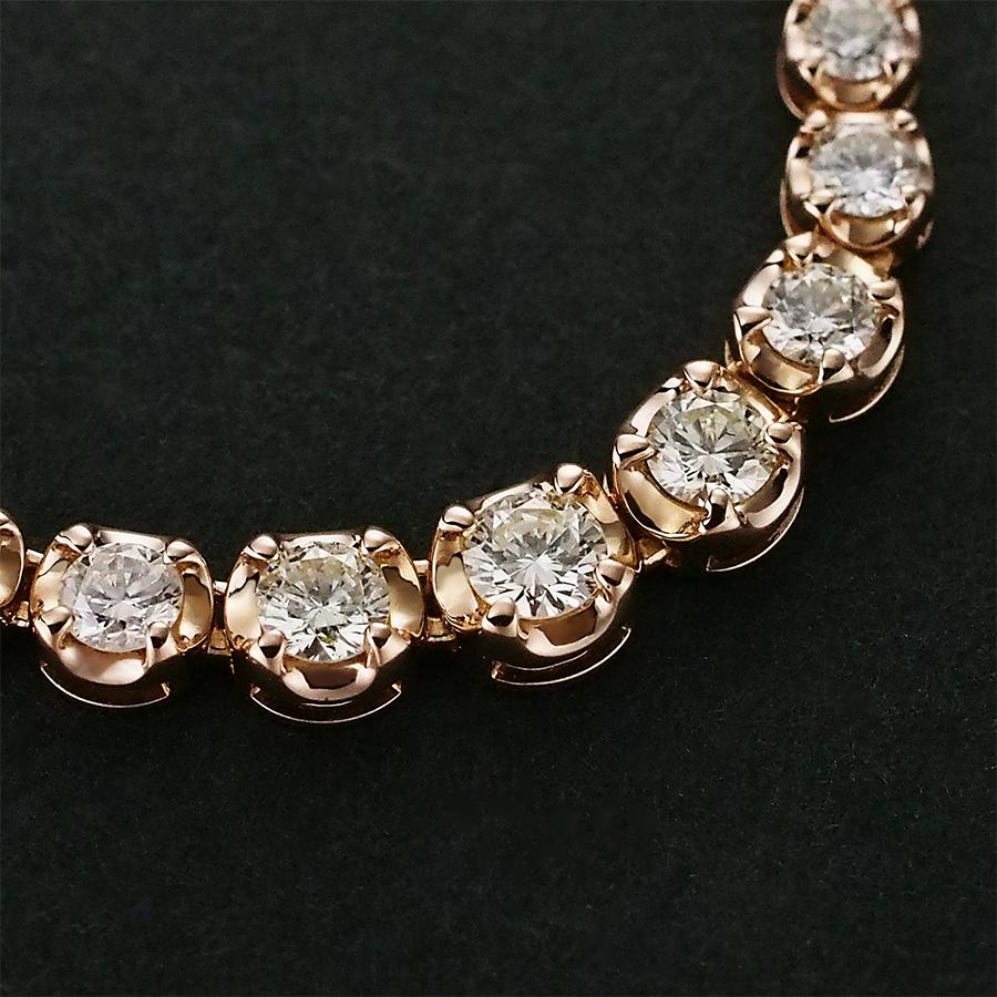 期間限定お値下げ　計1.00ct 天然ダイヤモンド　3連　k18PGネックレス ダイヤモンド/3.00ct テニス ネックレス K18PG : インペリアル - 通販