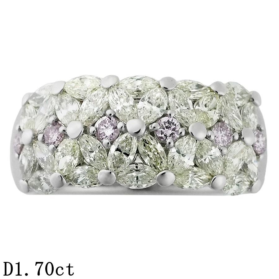 ピンクダイヤモンド/ダイヤモンド/1.70ct リング Pt900 13号 