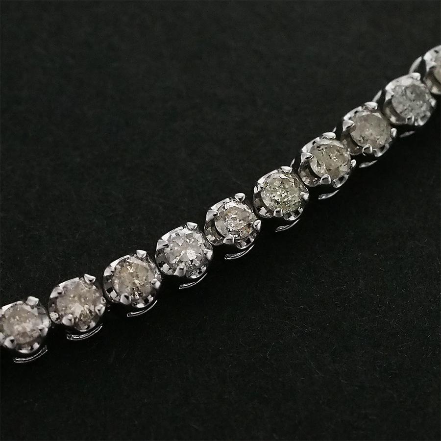 ダイヤモンド/2.00ct テニス ブレスレット K18WG : インペリアル