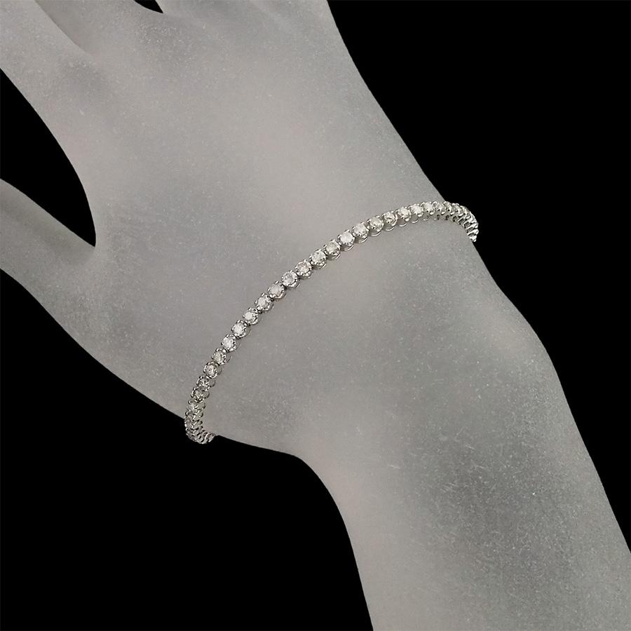 ダイヤモンド/2.00ct テニス ブレスレット K18WG : インペリアル