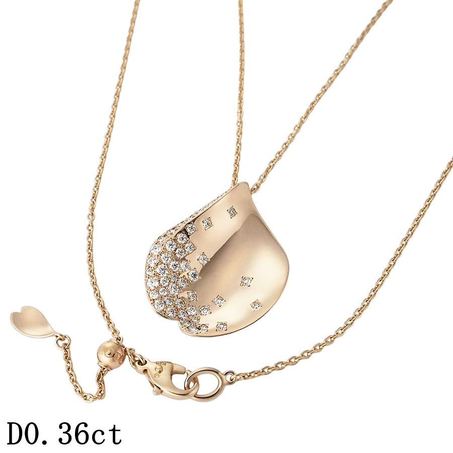 ミキモト ダイヤモンド/0.36ct レ ペタル ドゥ ギンザ ネックレス GP 
