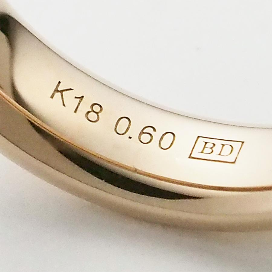 カシケイ ブラウンダイヤモンド /0.60ct メランジェ リング K18PG 14号