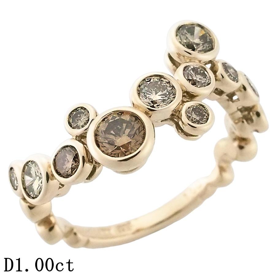 カシケイ ダイヤモンド/1.00ct ベゼル リング K18BG 11号