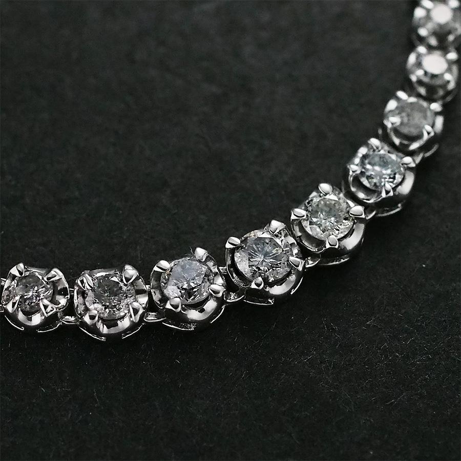 ダイヤモンド/3.00ct テニス ネックレス K18WG : インペリアル - 通販