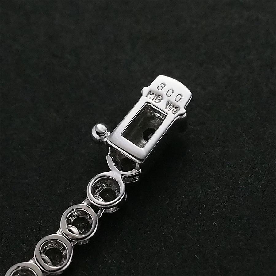 ダイヤモンド/3.00ct テニス ネックレス K18WG : インペリアル - 通販