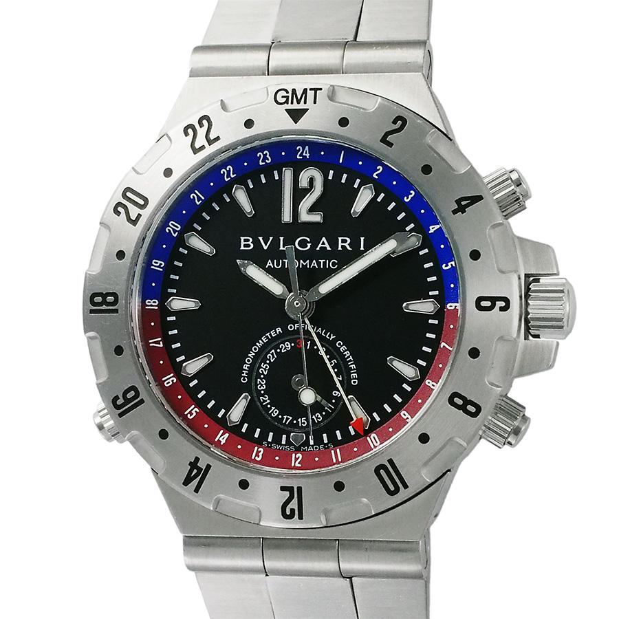 美品ブルガリ ディアゴノ プロフェッショナル GMT GMT40S　箱、保証書付 ブルガリ ディアゴノ プロフェッショナル GMT GMT40S 箱・保証書付