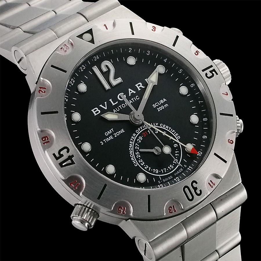 ブルガリ ディアゴノ スクーバ GMT SD38SGMT 箱・保証書付 