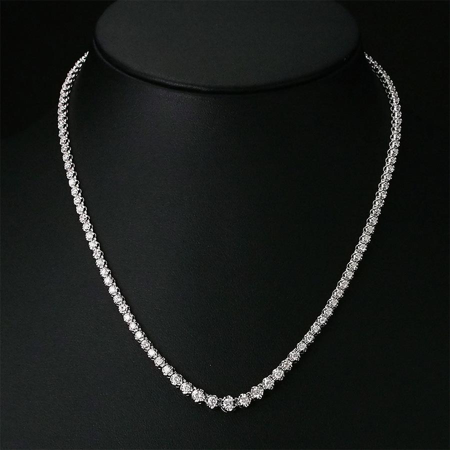 鑑別書付⭐︎Pt850 ダイヤ テニスネックレス 3ct ダイヤモンド/3.00ct テニス ネックレス Pt850 : インペリアル - 通販