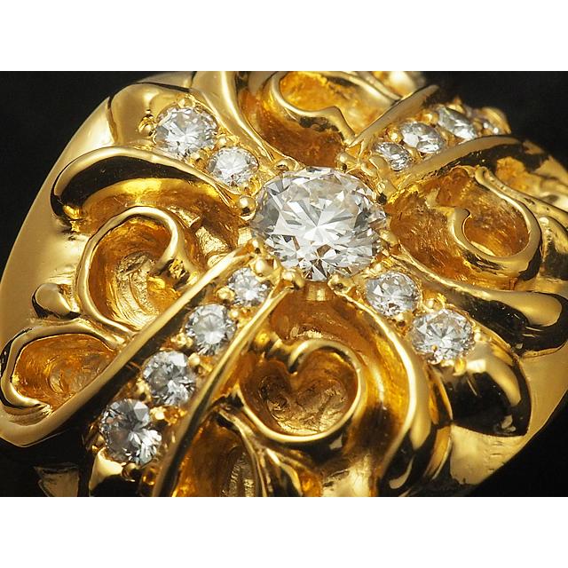 CHROME HEARTS クロムハーツ キーパーリング 22Kゴールド パヴェ CHROME HEARTS クロムハーツ キーパーリング 22Kゴールド パヴェ