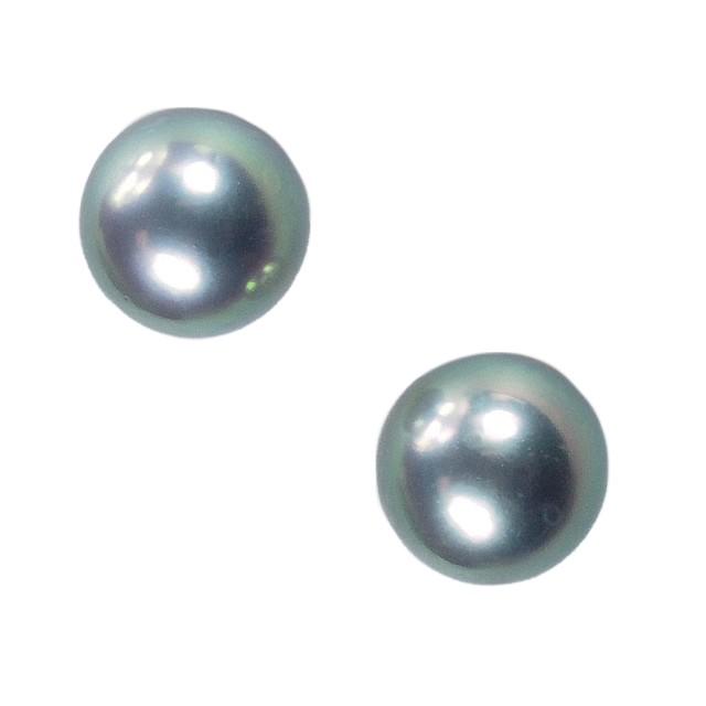 TASAKI タサキ 美しいブラックパール アコヤパールピアス あこや真珠 