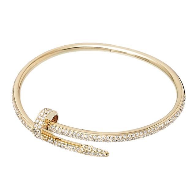 緊急値下 カルティエ Cartier ジュストアンクルブレスレット バングル 17 750yg パヴェダイヤモンド アフターダイヤモンドセッティング フルダイヤ Rkvvvr1 1011 インペリアル 通販 Yahoo ショッピング
