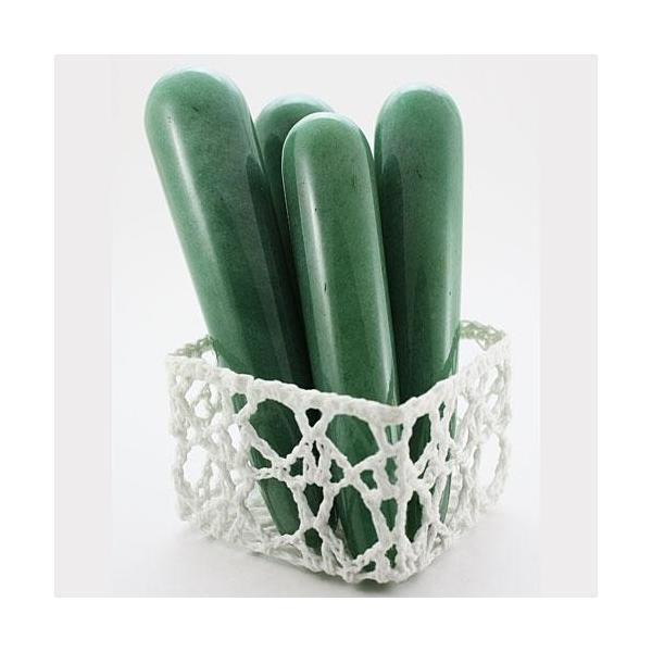 誕生石 5月 マッサージ棒 アベンチュリン インド翡翠 Aventurine 沈着