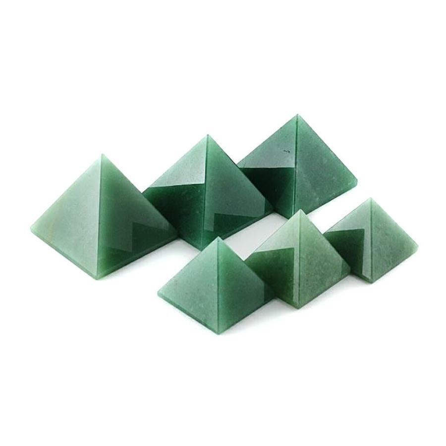 置き石 ピラミッド型 約35mm アベンチュリン インド翡翠 Aventurine