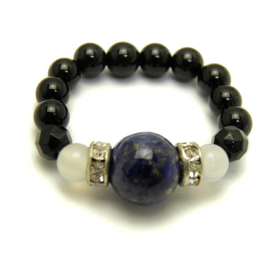 リング 指輪 誕生石ビーズ 9月「ラピスラズリ」 風水 天然石