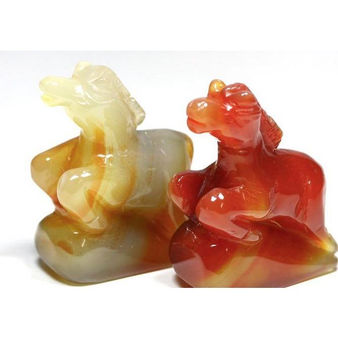 彫刻置物 馬 約50mm カーネリアン 1個売り 天然石 パワーストーン プチ