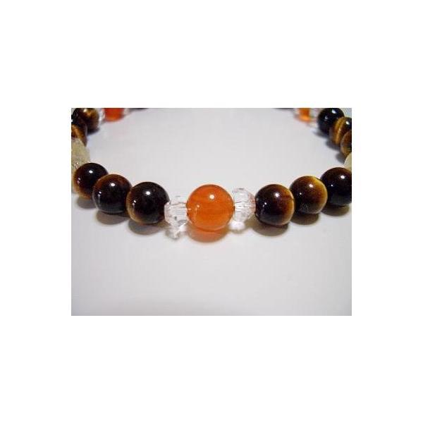 パワーストーン ルチルクォーツ 虎目石 メノウ 水晶 ブレスレット