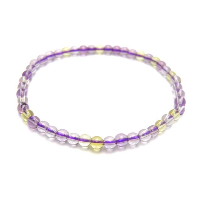 アメトリン 4mm 一連 ブレスレット パワーストーン : Imperialaura