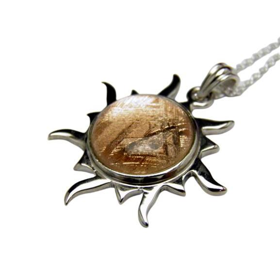 ギベオン 隕石　ピンクゴールド 太陽型　ペンダントトップ 高級1点物 ペンダントトップ ギベオン ピンクゴールド 太陽型